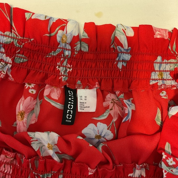 OFF SHOULDER FLORAL TOP BY DIVIDED | H&M - Picture 6 of 7